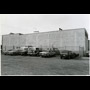 1986 09 19 Brewery Creek Mural Project black and white photo six cars parked