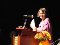 Laurie McGauley at the podium