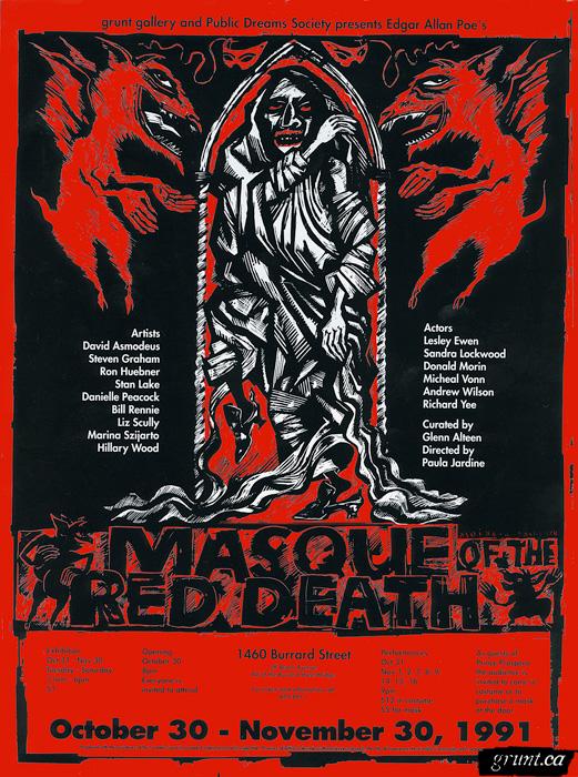 1991 10 30 Masque of the Red Death original artwork poster