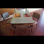 1996 06 04 The Mattering Map Project Pia Massie 19 detail teal table 2 chairs photo placemats