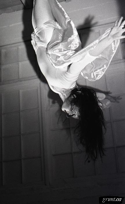 1991 10 30 Masque of the Red Death Sandra Lockwood white leotard suspended midair